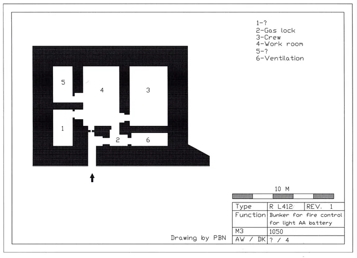 Plantegning af bunkertype l412