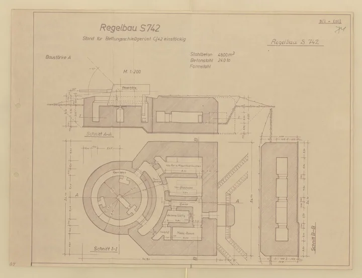 Plantegning af bunkertype s742