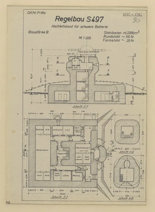 Plantegning af bunkertype s497