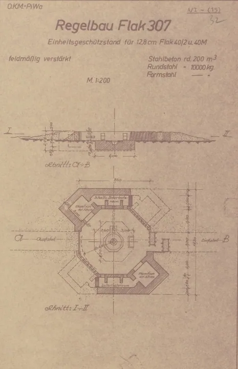 Plantegning af bunkertype fl307