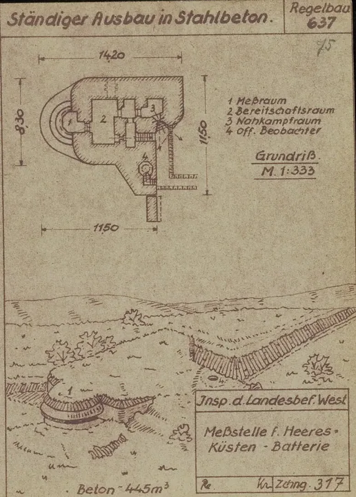 Plantegning af bunkertype 637