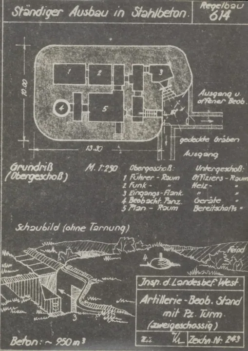 Plantegning af bunkertype 614