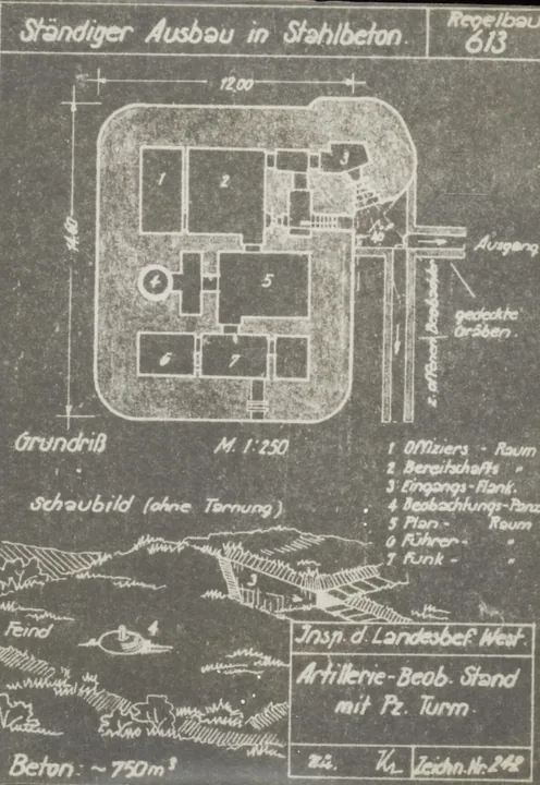 Plantegning af bunkertype 613
