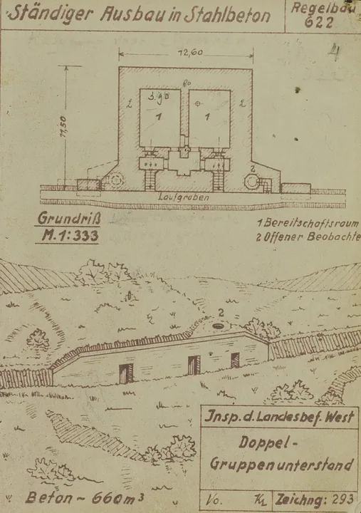 Plantegning af bunkertype 622