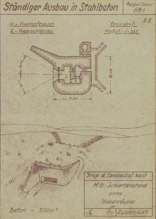 Plantegning af bunkertype 681
