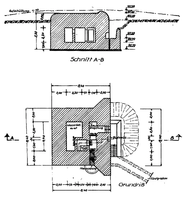 Plantegning af bunkertype 646
