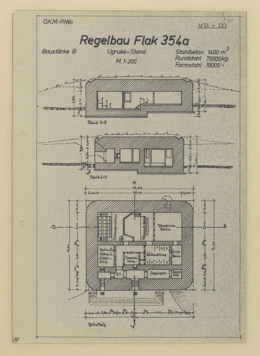 Plantegning af bunkertype fl354a