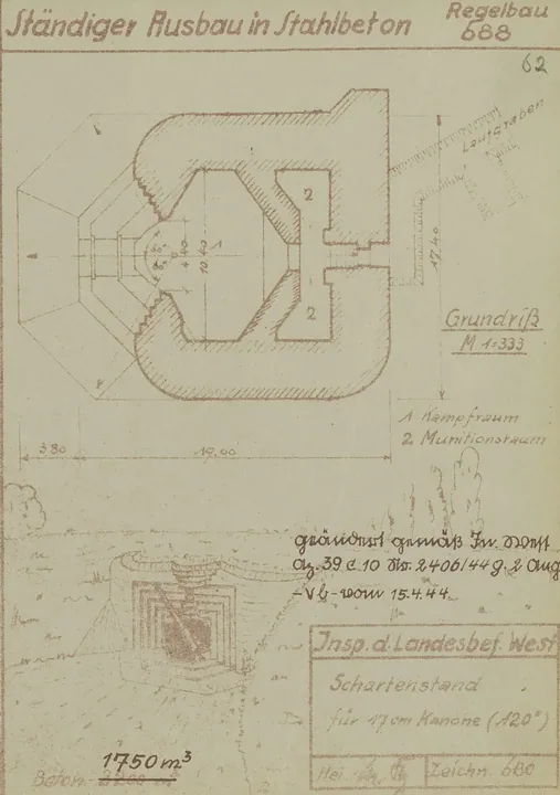 Plantegning af bunkertype 688