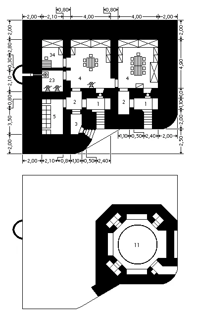 Plantegning af bunkertype l410a