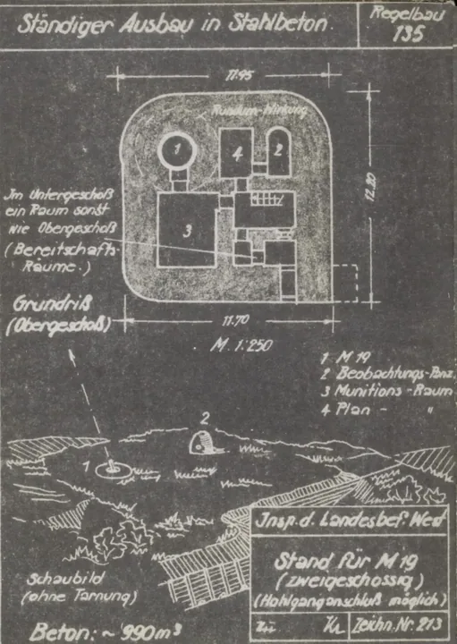 Plantegning af bunkertype 135