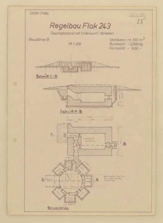 Plantegning af bunkertype fl243