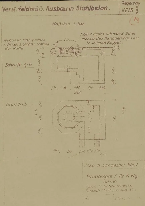 Plantegning af bunkertype vf25