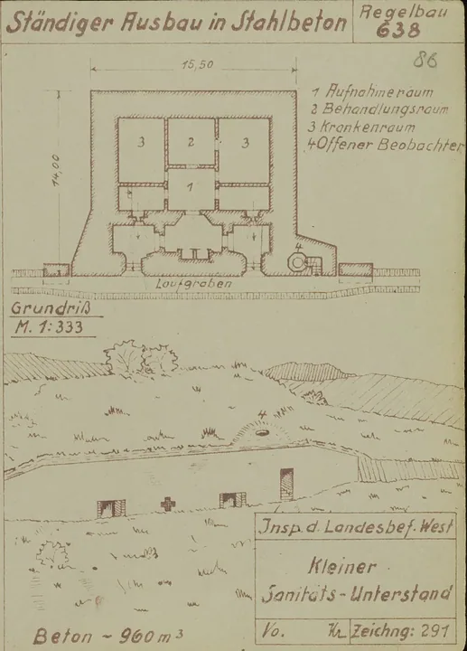 Plantegning af bunkertype 638