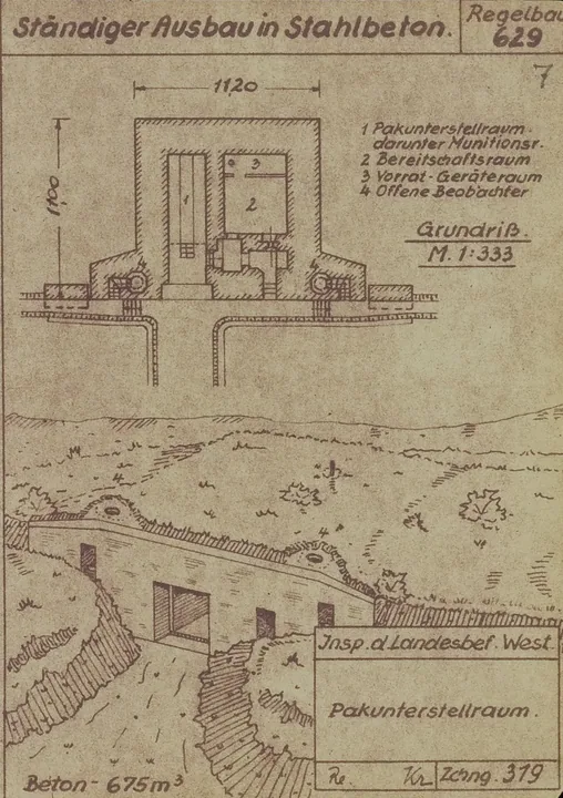 Plantegning af bunkertype 629
