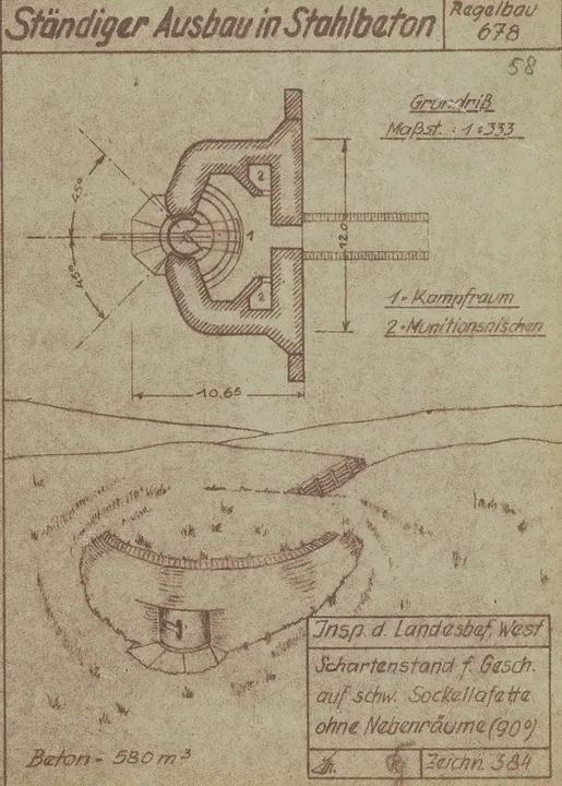 Plantegning af bunkertype 678