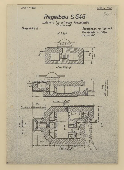 Plantegning af bunkertype s646
