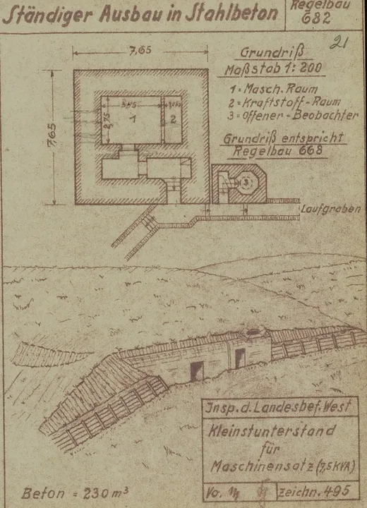 Plantegning af bunkertype 682