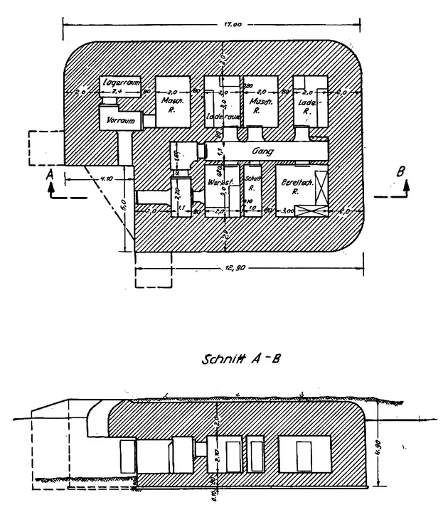 Plantegning af bunkertype 142