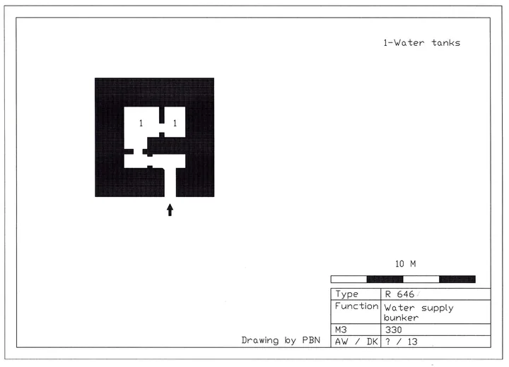 Bunkertegning af 646 – Vandforsyningsbunker