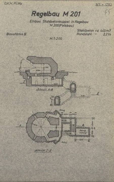 Plantegning af bunkertype m201