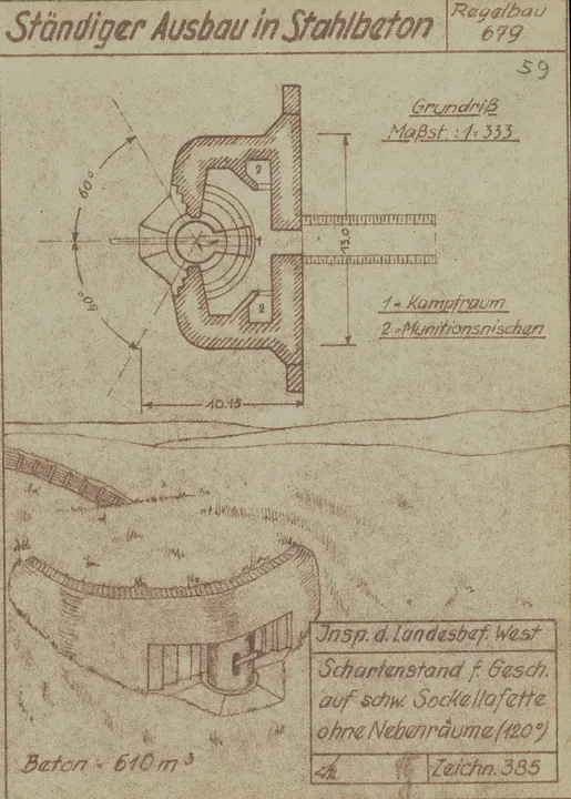 Plantegning af bunkertype 679