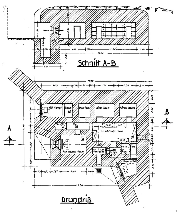 Plantegning af bunkertype 139a