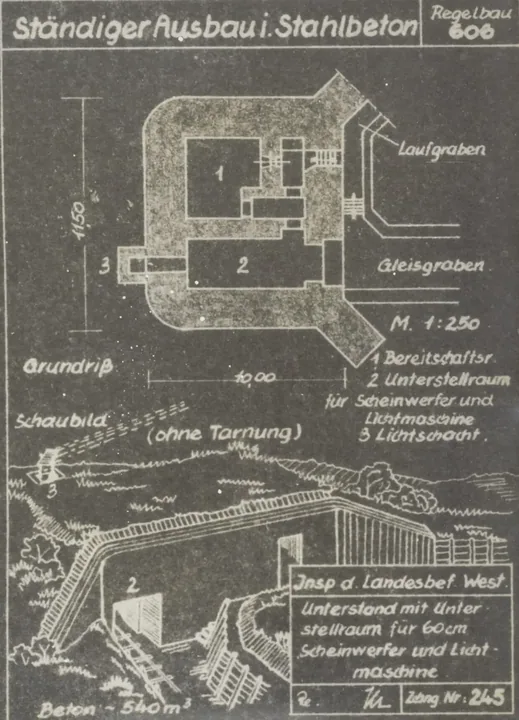Plantegning af bunkertype 606