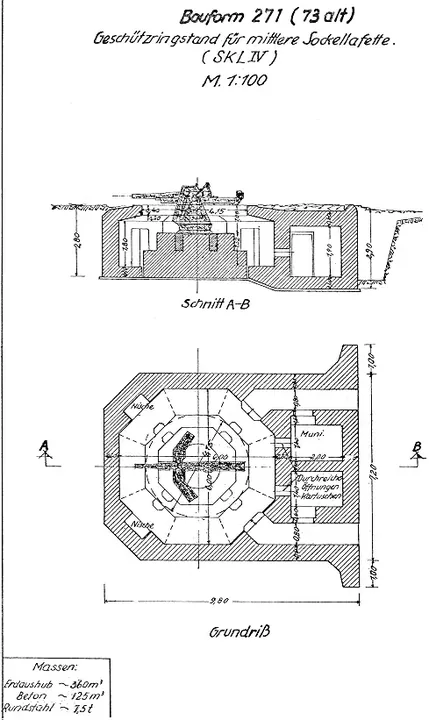 Plantegning af bunkertype 271