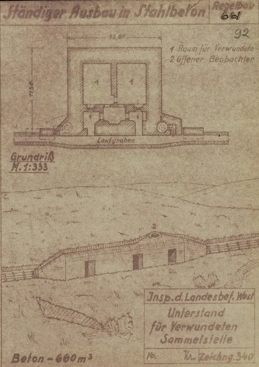 Plantegning af bunkertype 661