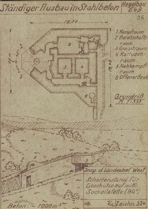 Plantegning af bunkertype 649