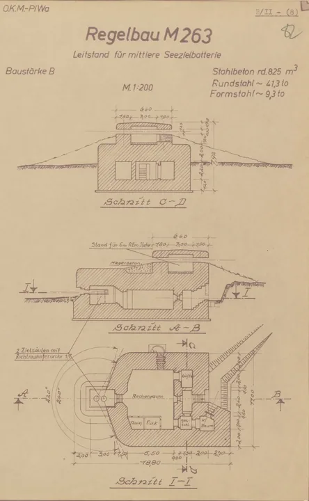 Plantegning af bunkertype m263