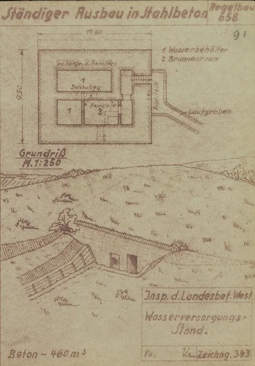 Plantegning af bunkertype 658