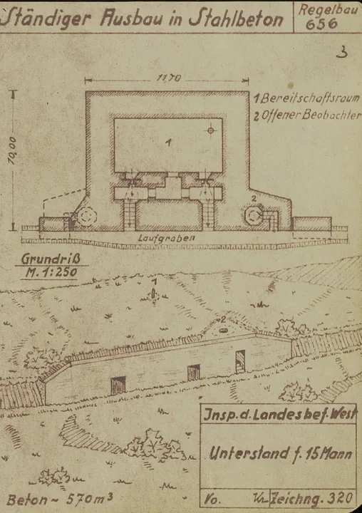 Plantegning af bunkertype 656