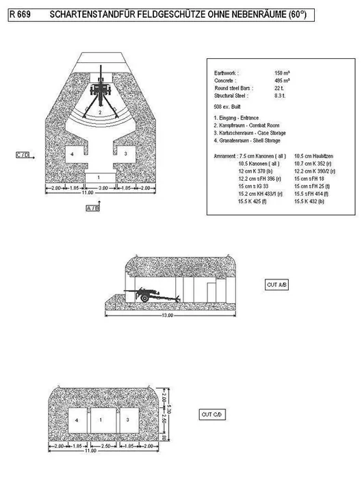 Plantegning af bunkertype 669