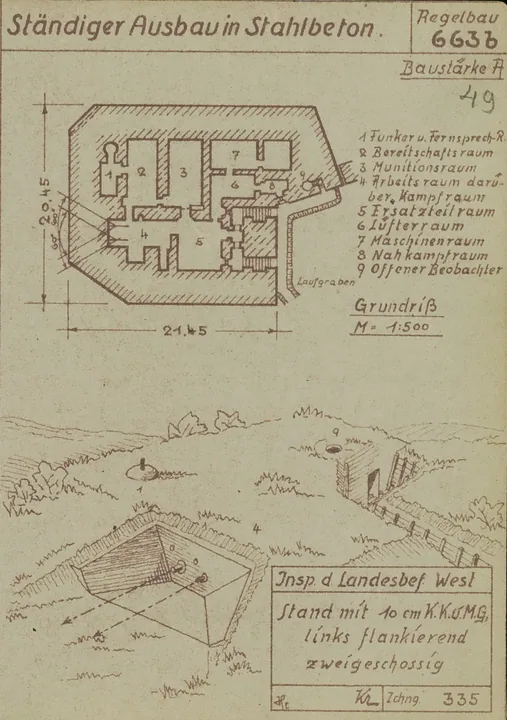 Plantegning af bunkertype 663b