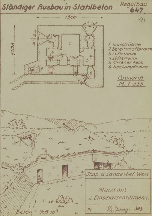 Plantegning af bunkertype 647