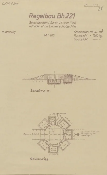 Plantegning af bunkertype bh221