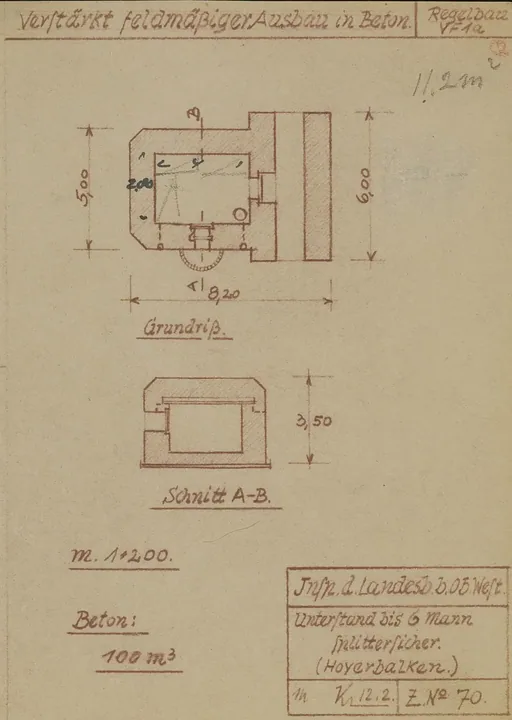 Plantegning af bunkertype vf1a