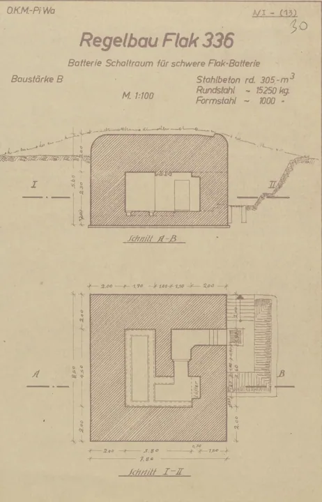 Plantegning af bunkertype fl336