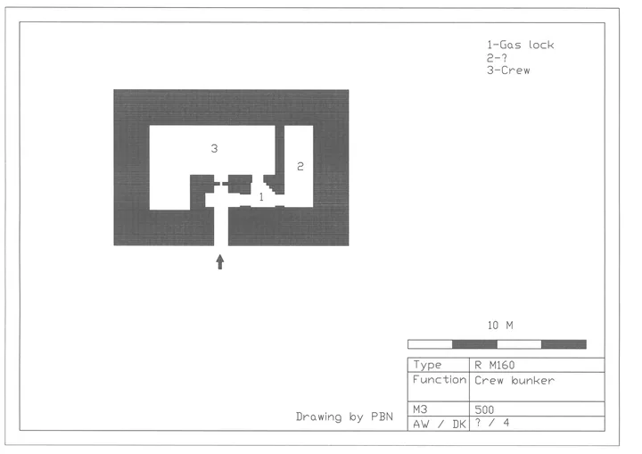 Plantegning af bunkertype m160