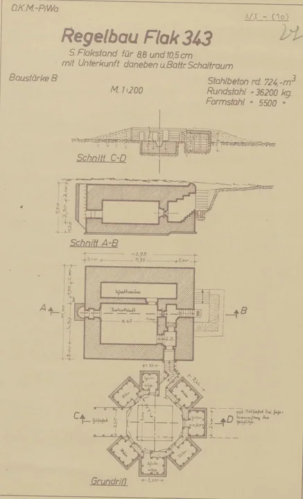 Plantegning af bunkertype fl343