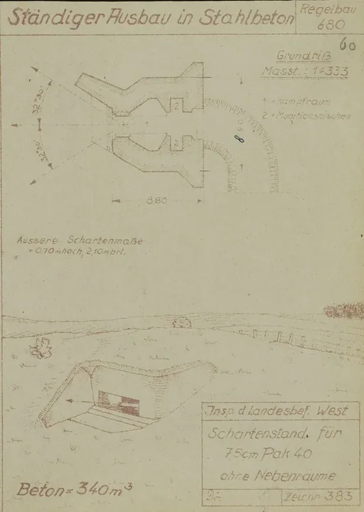 Plantegning af bunkertype 680