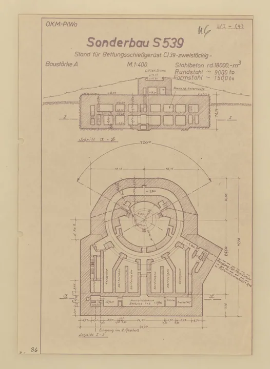 Plantegning af bunkertype s539
