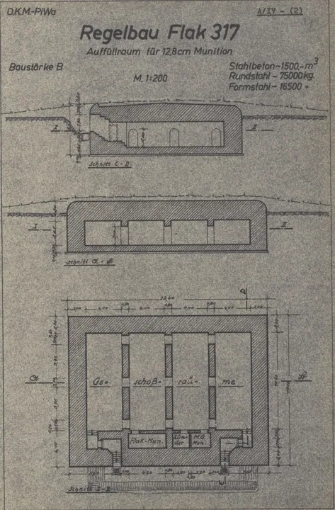 Plantegning af bunkertype fl317