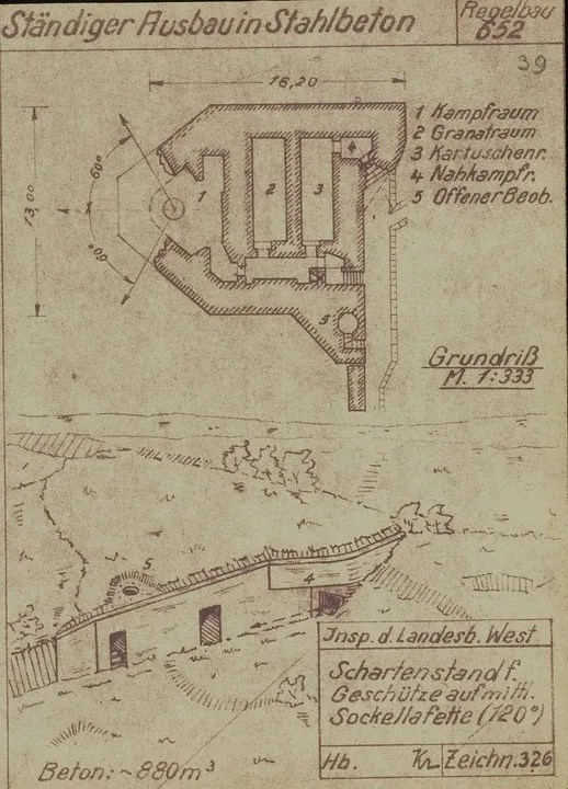 Plantegning af bunkertype 652