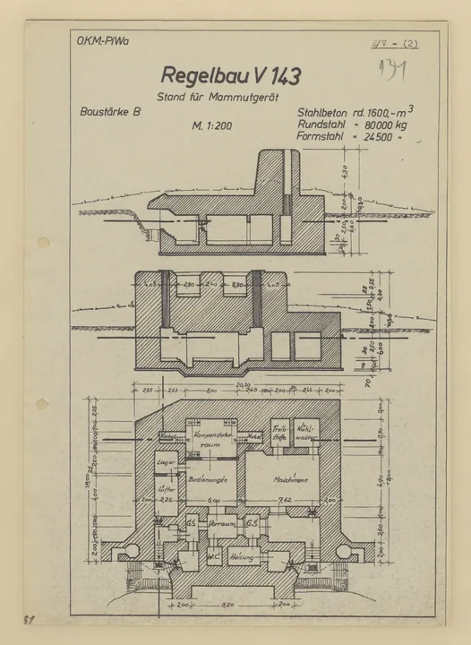 Plantegning af bunkertype v143