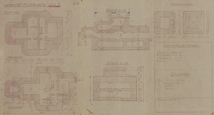 Plantegning af bunkertype s414