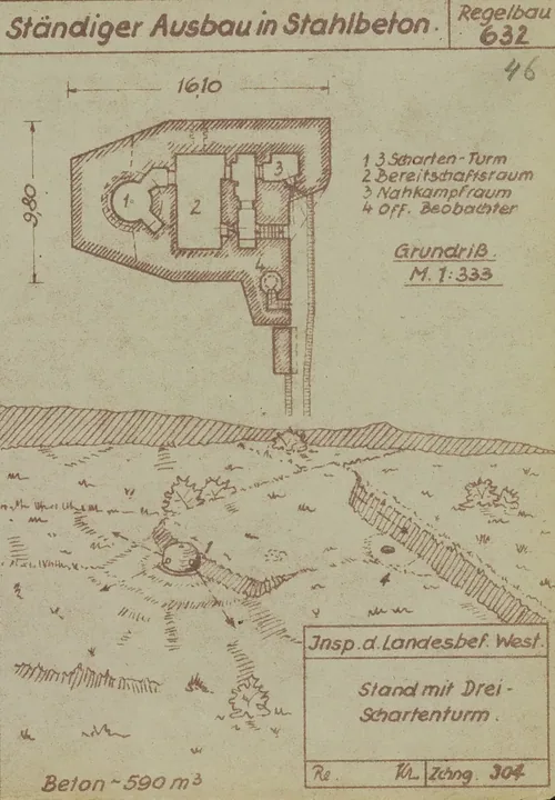 Plantegning af bunkertype 632