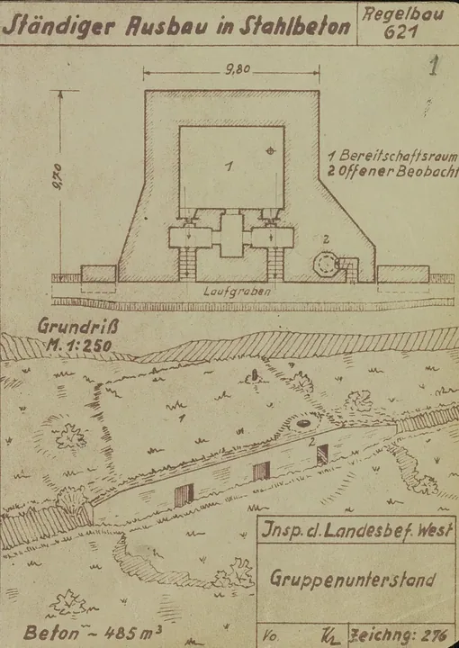 Plantegning af bunkertype 621