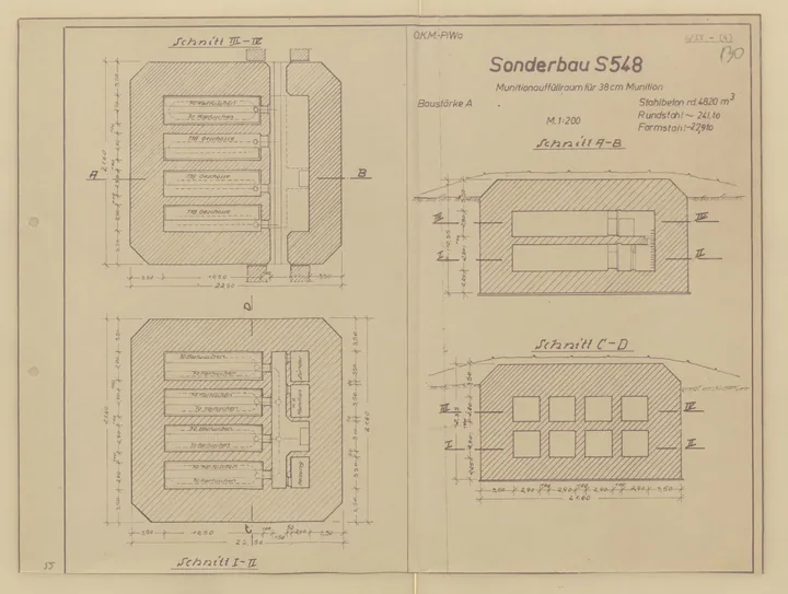 Plantegning af bunkertype s548
